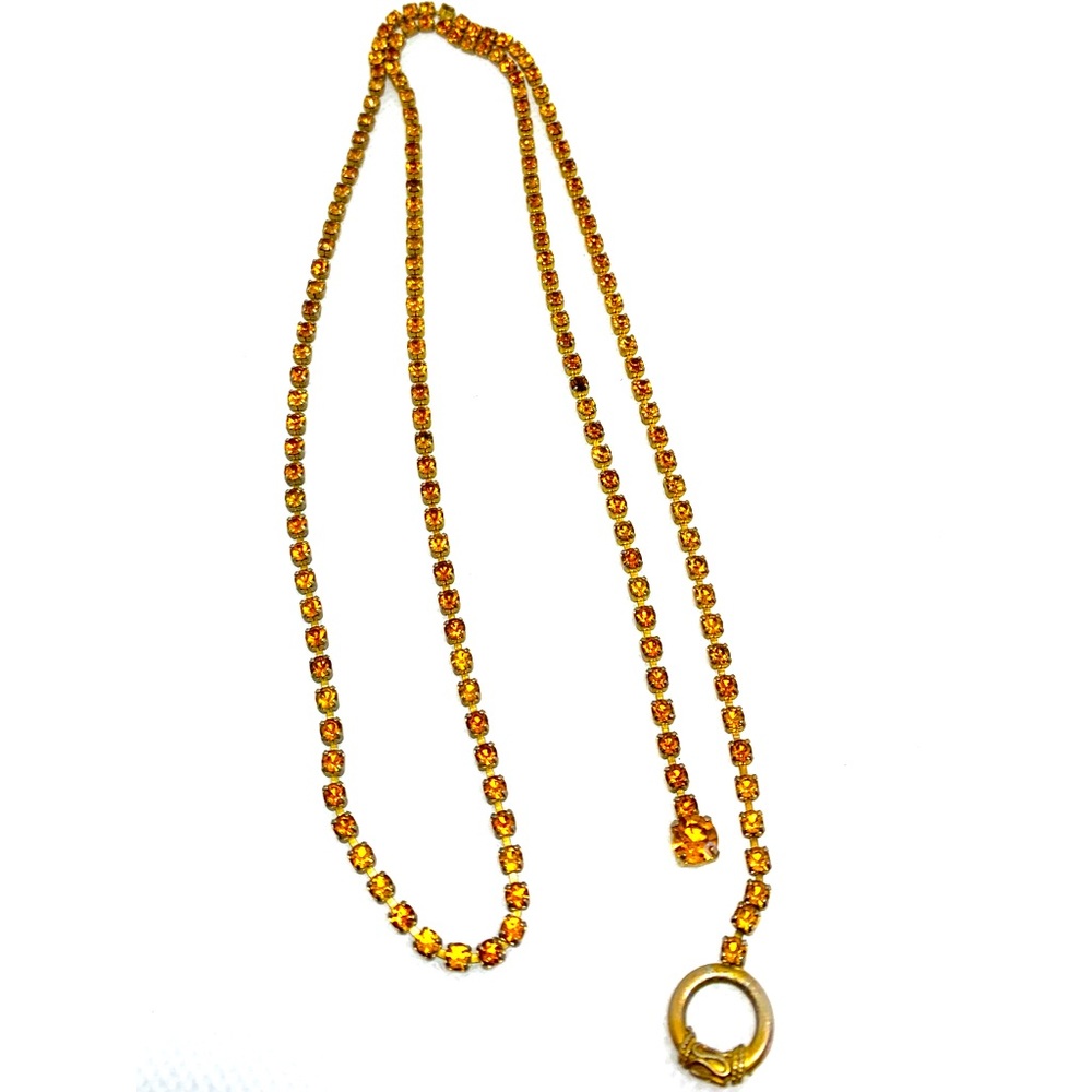 VINTAGE Rhinestone Lariat